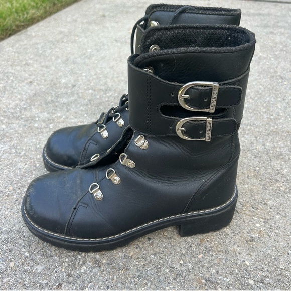 Women’s Harley Davidson chunky lace up boots - Picture 4 of 8